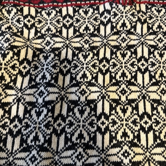 1/4 Zip Erika Size Med Women Ramie Cotton‎ Blend Sweater Black White Red Nordic - Picture 5 of 8